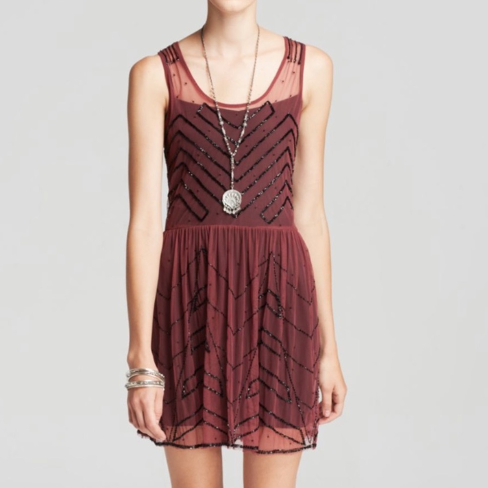 Free people beaded mini dress